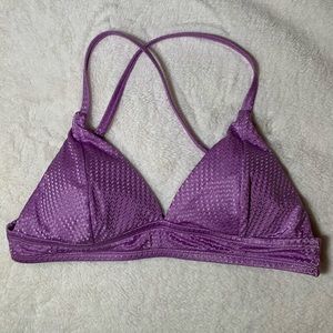 NWOT Cupshe Purple Criss Cross Bikini Top Size M